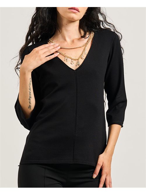 Silvian Heach women's sweater with chain SILVIAN HEACH | GPA25128MABLACK